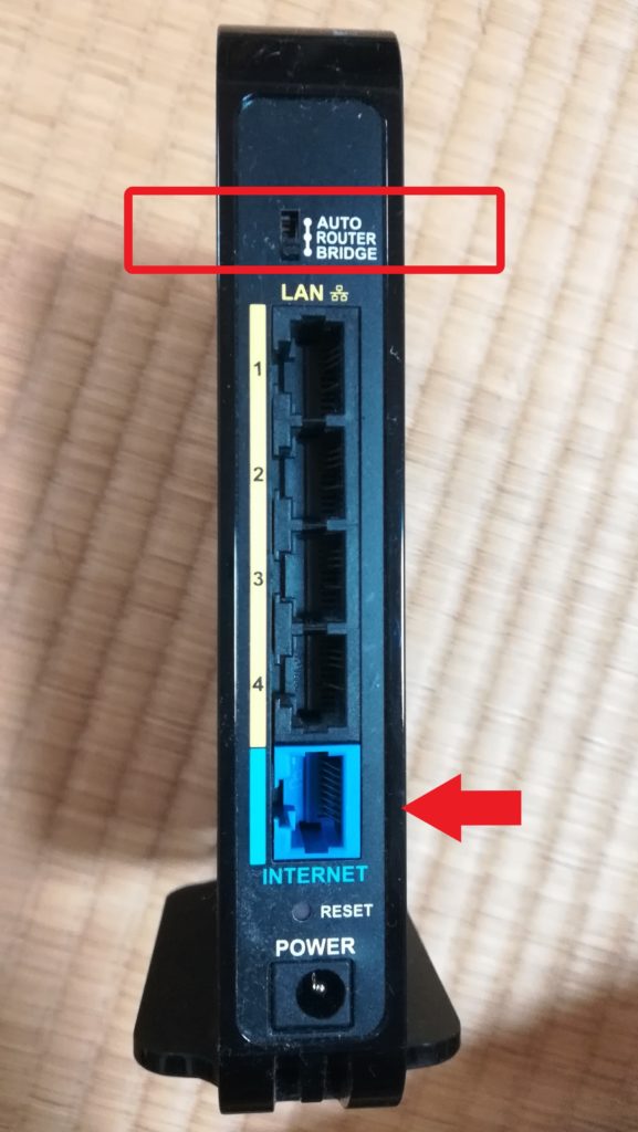 無線 LAN 親機 WHR-1166DHP の背面