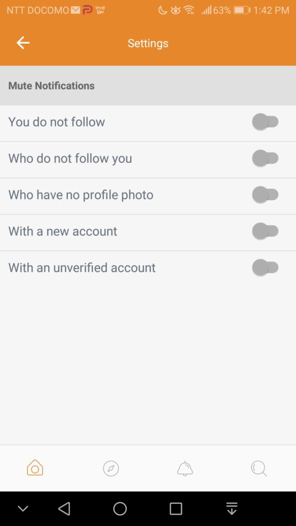 Parler Setting Preferences -5 Mute Notifications