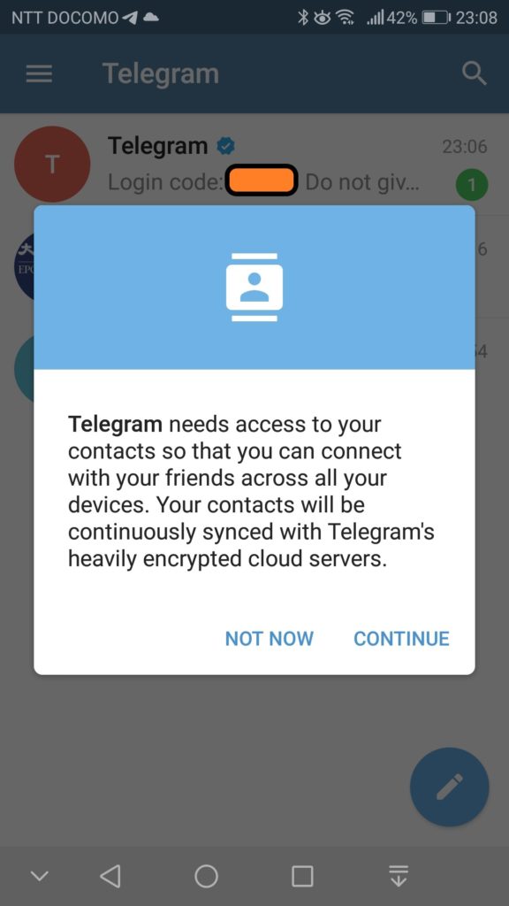 Telegram スマホアプリをインストール 19