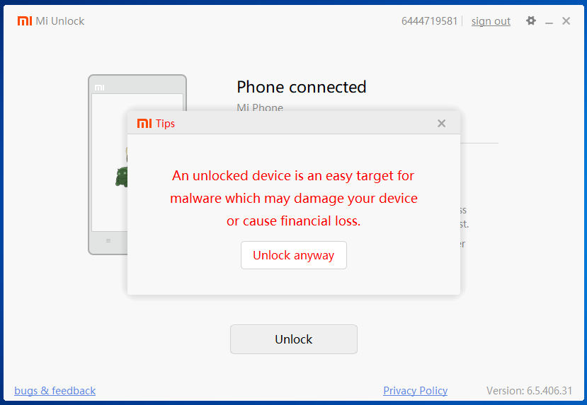 An unlocked device is an easy target for malware which may damage your device or cause financial loss.